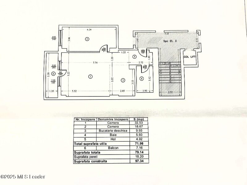 Iancu Nicolae apartament 2 camere, 71 mp utili si loc parcare
